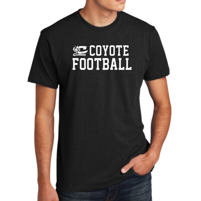 Unisex Coyote Football in White Tee Thumbnail