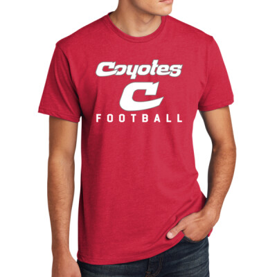 Unisex Coyote C Football in White Tee Thumbnail