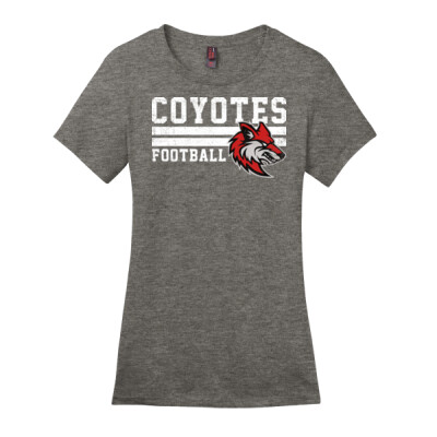 Ladies Distressed Coyotes Football Tee Thumbnail