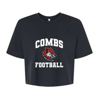 Ladies Combs Football Cropped Tee Thumbnail
