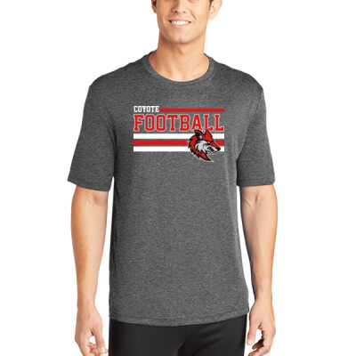 Unisex Coyote Football Stripes DriFit Tee Thumbnail