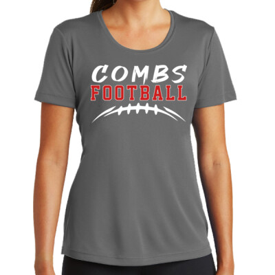 Ladies Combs Football with Laces DriFit Tee Thumbnail