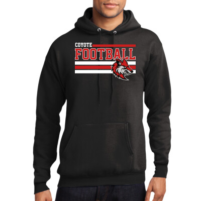 Unisex Coyote Football Stripes Hoodie Thumbnail