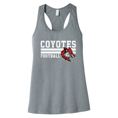 Ladies Distressed Coyotes Football Tank Thumbnail