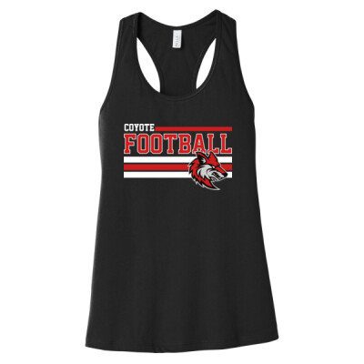 Ladies Coyote Football Stripes Hoodie Thumbnail