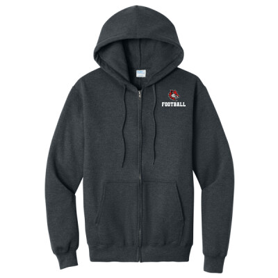 Unisex Coyote Football Zip-Up Hoodie Thumbnail