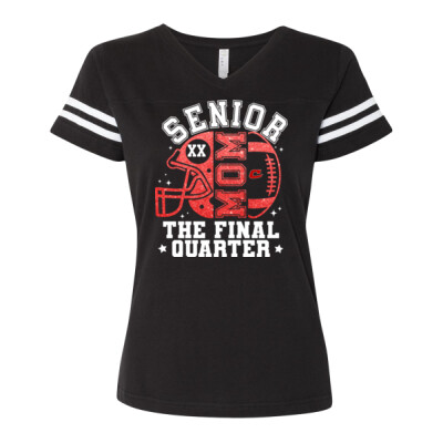 Ladies Game T-Shirt Senior MOM Glitter w/player number Thumbnail